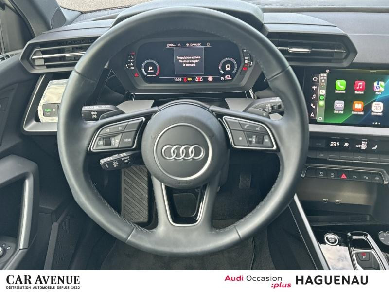 Occasion AUDI A3 Sportback 30 TFSI 116ch MICRO Hybride Design S tronic 7 SMARTPHONE INTERFACE PALETTES AU VOLANT L 2024 Blanc Arkona 27489 € à Haguenau
