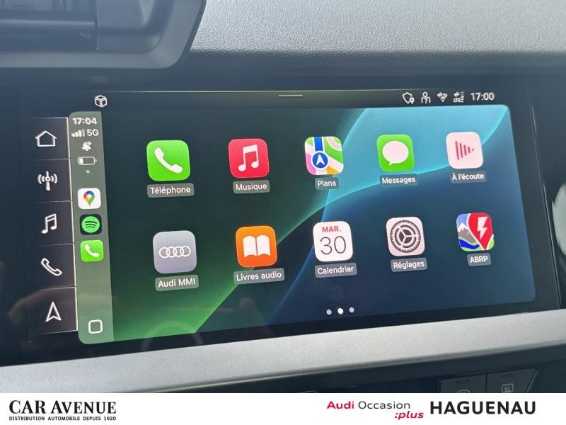 Occasion AUDI A3 Sportback 30 TFSI 116ch MICRO Hybride Design S tronic 7 SMARTPHONE INTERFACE PALETTES AU VOLANT L 2024 Blanc Arkona 27489 € à Haguenau