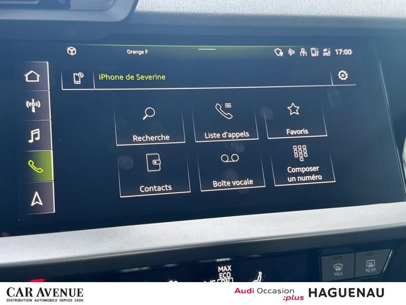 Occasion AUDI A3 Sportback 30 TFSI 116ch MICRO Hybride Design S tronic 7 SMARTPHONE INTERFACE PALETTES AU VOLANT L 2024 Blanc Arkona 27489 € à Haguenau