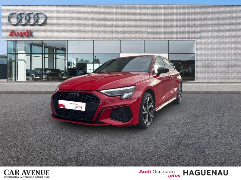 Occasion AUDI A3 Sportback 35 TFSI 150 Mild Hybrid S line S tronic 7 SIEGES AV CHAUFFANTS REGULATEUR ADAPTATIF  VO 2024 Rouge Tango métallisé 32989 € à Haguenau