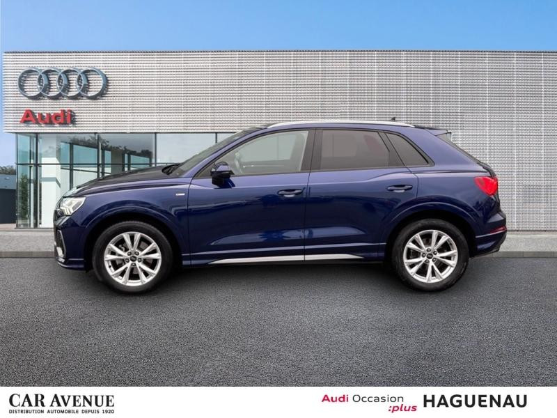 Occasion AUDI Q3 35 TDI 150 S line S tronic 7 / Virtual Cockpit Plus / GPS / Caméra / Hayon Electrique 2024 Bleu Navarre métallisé 39989 € à Haguenau