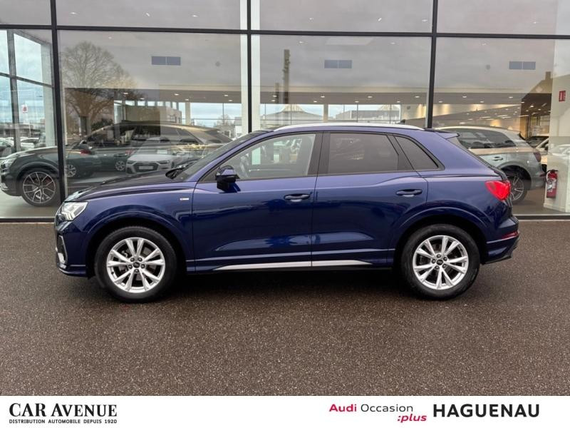 Occasion AUDI Q3 35 TDI 150 S line S tronic 7 / Virtual Cockpit Plus / GPS / Caméra / Hayon Electrique 2024 Bleu Navarre métallisé 39989 € à Haguenau