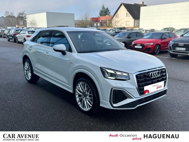 Occasion AUDI Q2 35 TDI 150 S line S tronic 7 MATRIX LED HAYON ELEC ECLAIRAGE MULTICOLORE JANTES 19' AUDI SPORT SM 2024 Blanc Glacier métallisé 36489 € à Haguenau