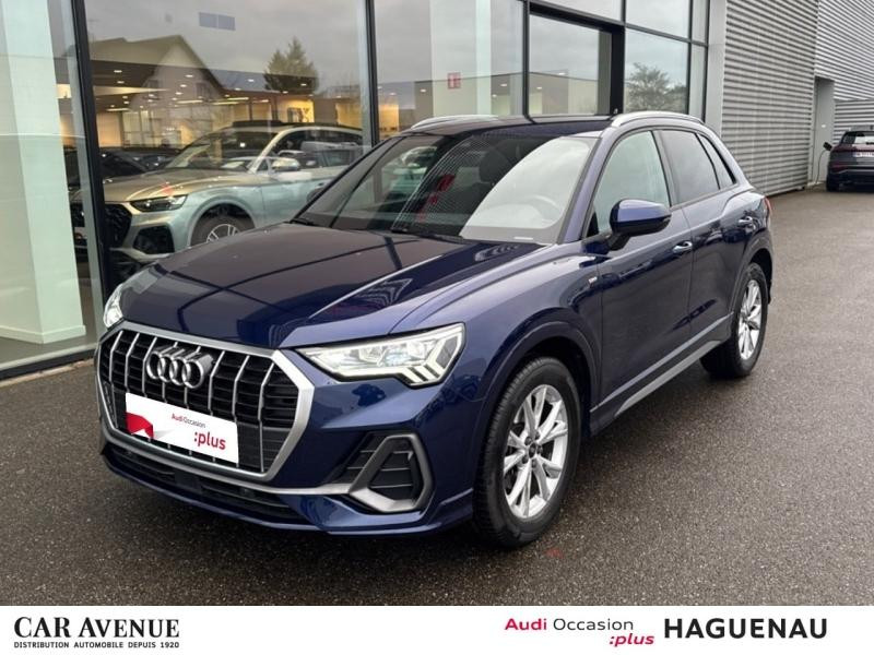 Used AUDI Q3 35 TDI 150 S line S tronic 7 / Virtual Cockpit Plus / GPS / Caméra / Hayon Electrique 2024 Bleu Navarre métallisé € 39489 in Haguenau