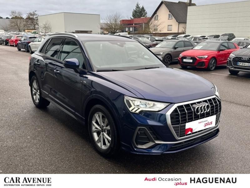 Used AUDI Q3 35 TDI 150 S line S tronic 7 / Virtual Cockpit Plus / GPS / Caméra / Hayon Electrique 2024 Bleu Navarre métallisé € 39489 in Haguenau