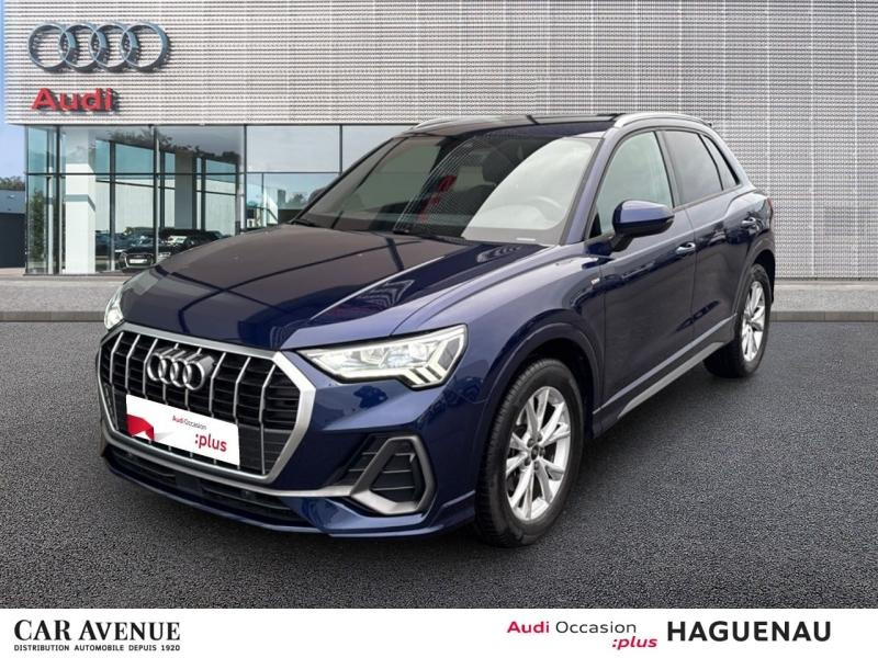 Used AUDI Q3 35 TDI 150 S line S tronic 7 / Virtual Cockpit Plus / GPS / Caméra / Hayon Electrique 2024 Bleu Navarre métallisé € 39489 in Haguenau