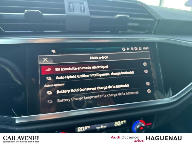 Occasion AUDI Q3 45 TFSI e 245 S line S tronic 6 CAMERA SIEGES AV CHAUFFANTS ATTELAGE HAYON ELEC JANTES 19' PACK E 2024 Gris Daytona nacré 43989 € à Haguenau