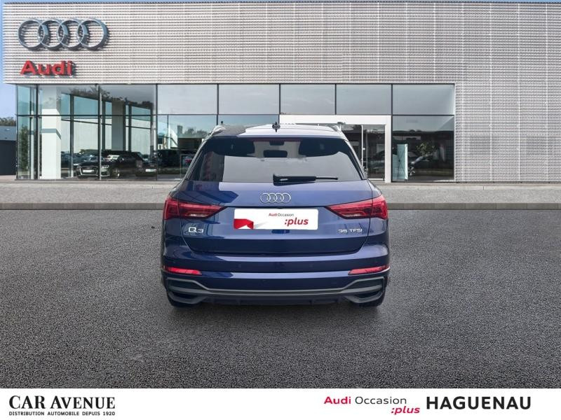 Occasion AUDI Q3 35 TFSI 150 S line S tronic 7 CAMERA RETRO ELEC GPS HAYON ELECTRIQUE LED  ASSISTANT FEUX DE ROUTE 2022 Bleu Navarre métallisé 34889 € à Haguenau
