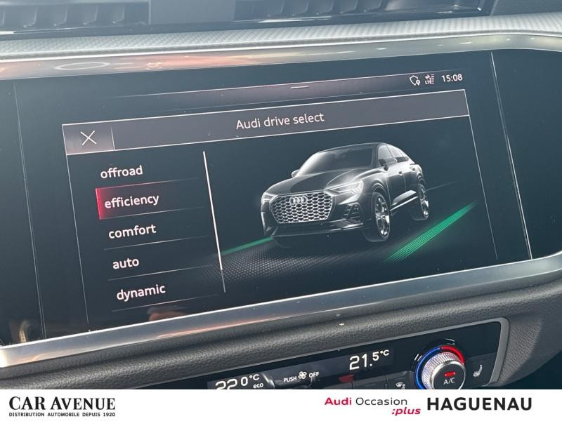 Used AUDI Q3 Sportback 35 TFSI 150 Design S tronic 7 PACK EXT S-LINE SMARTPHONE INTERFACE SIEGES AV CHAUFFANTS 2020 Noir Mythic métallisé € 32489 in Haguenau