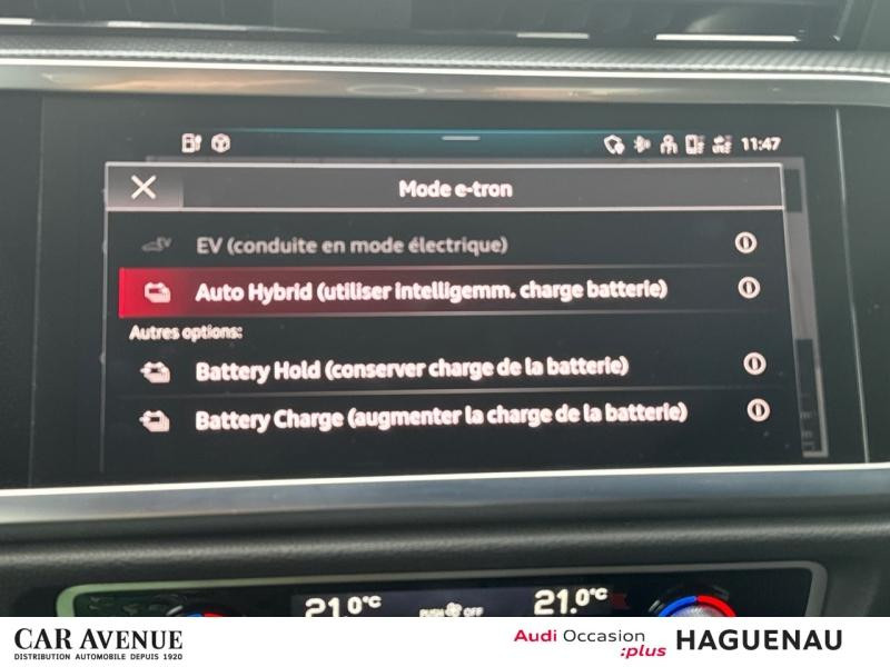 Occasion AUDI Q3 Sportback 45 TFSI e 245 S line S tronic 6 CAMERA 360° JANTES 19' TITANE ECLAIRAGE MULTICOLORE SMA 2022 Gris Daytona nacré 36789 € à Haguenau