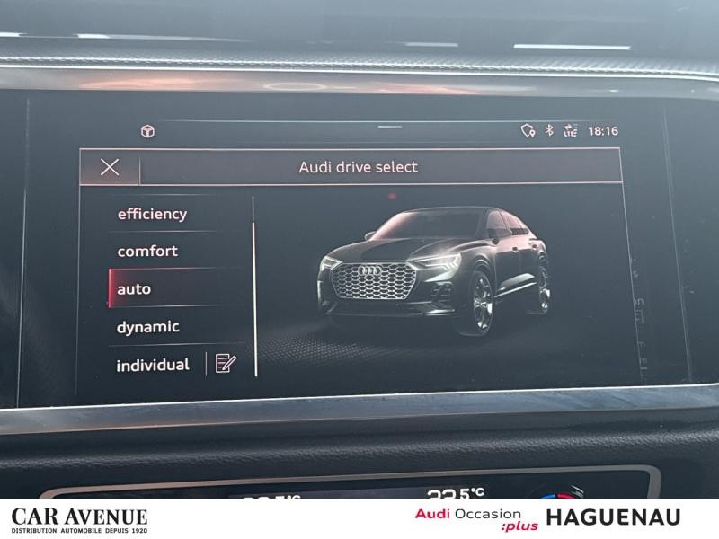 Occasion AUDI Q3 Sportback 35 TFSI 150 S line S tronic 7 CAMERA DE RECUL LEDS VOLANT MEPLAT AVEC PALETTES 2020 Blanc Glacier métallisé 29989 € à Haguenau