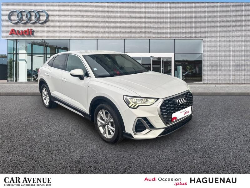 Occasion AUDI Q3 Sportback 35 TFSI 150 S line S tronic 7 CAMERA DE RECUL LEDS VOLANT MEPLAT AVEC PALETTES 2020 Blanc Glacier métallisé 29989 € à Haguenau