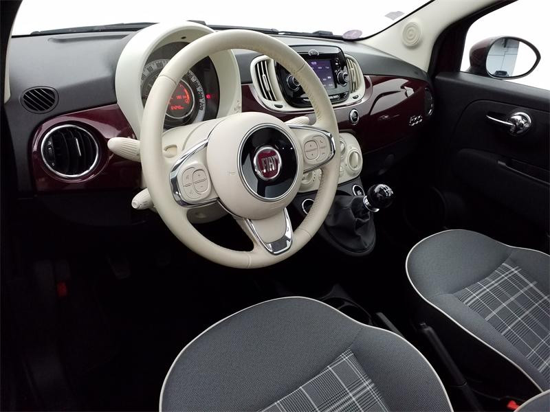 Used FIAT 500 1.2 8v 69ch Lounge 2018 Coloris Métal Opéra Bordeaux € 8990 in Lesménils