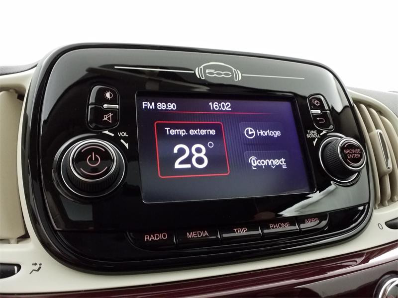 Used FIAT 500 1.2 8v 69ch Lounge 2018 Coloris Métal Opéra Bordeaux € 8990 in Lesménils