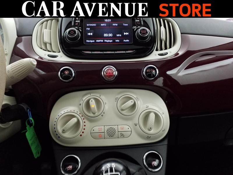 Used FIAT 500 1.2 8v 69ch Lounge 2018 Coloris Métal Opéra Bordeaux € 8990 in Lesménils