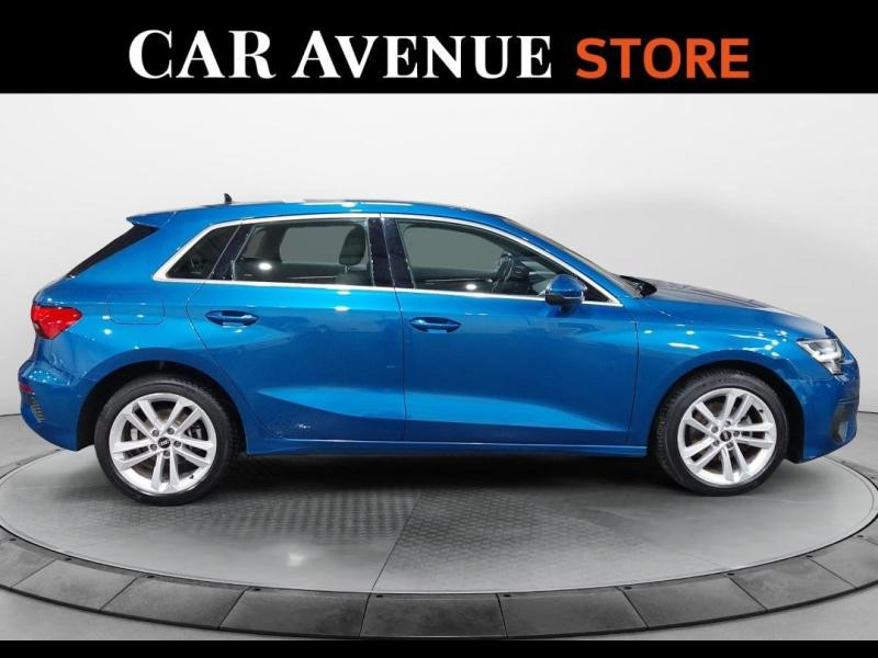 Occasion AUDI A3 Sportback 35 TFSI 150ch Mild Hybrid Design S tronic 7 2021 Bleu Atoll métallisé 22490 € à Lesménils