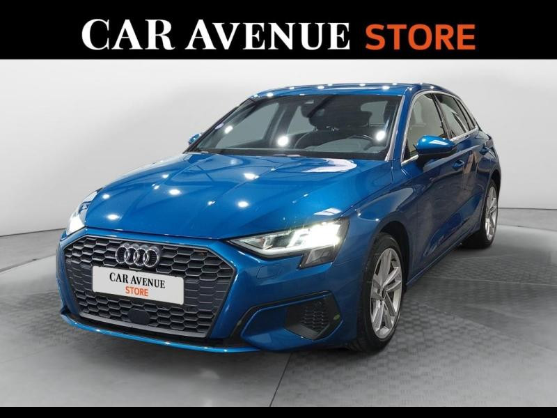 Occasion AUDI A3 Sportback 35 TFSI 150ch Mild Hybrid Design S tronic 7 2021 Bleu Atoll métallisé 22490 € à Lesménils