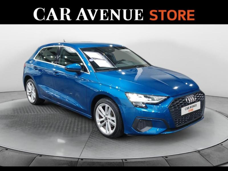 Occasion AUDI A3 Sportback 35 TFSI 150ch Mild Hybrid Design S tronic 7 2021 Bleu Atoll métallisé 22490 € à Lesménils