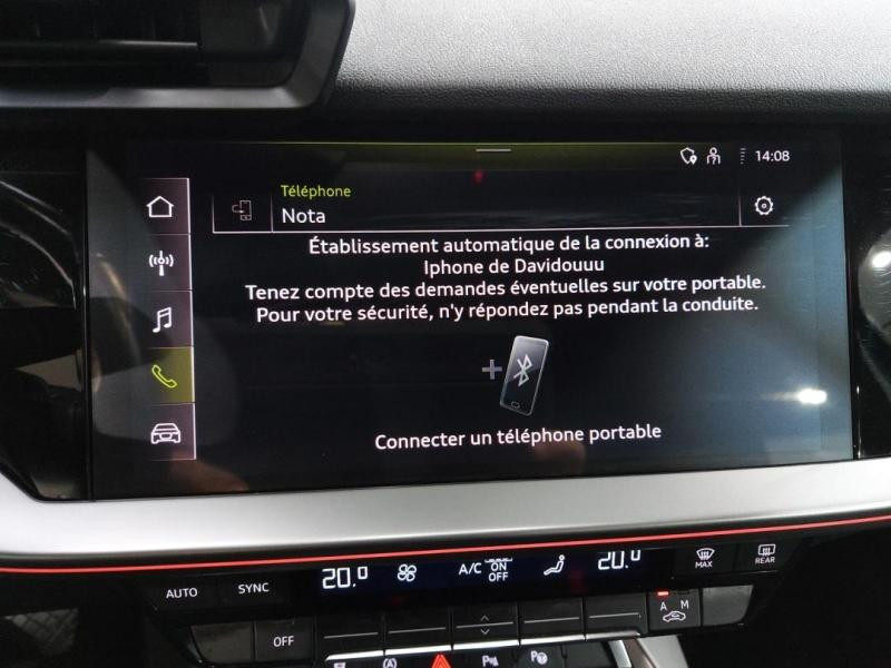 Occasion AUDI A3 Sportback 35 TFSI 150ch Mild Hybrid Design S tronic 7 2021 Bleu Atoll métallisé 22490 € à Lesménils