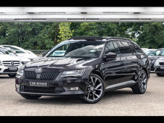 Occasion SKODA Superb Combi 2.0 TDI 190 SCR Sportline Xenon T.O. Radar AV/AR Régulateur Pack hiver GPS Clim Garanti 2016 Noir Magic 20 990 € à Rosheim
