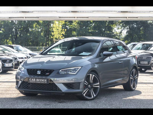 Occasion SEAT Leon 2.0 TSI Cupra 290 1ère main Pack hiver Radar AV/AR Régulateur GPS Clim Garantie 1 an 2016 Gris Pyrénéen 21 490 € à Rosheim
