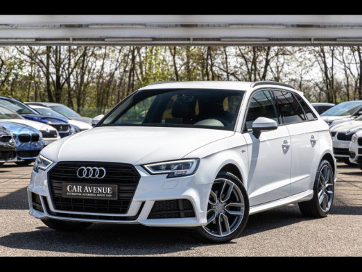 Occasion AUDI A3 Sportback A3 S Line Design 1.6 TDI 116 S tronic virtual cockpit garantie 1 an 2019 Blanc glacier 26 490 € à Strasbourg