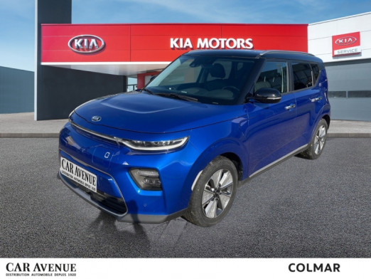 Occasion KIA e-Soul e-Design 204 1ere main Gps Caméra Sièges chauffants Carplay 2020 Bleu Neptune métal+Toit Noir Abyssinie 17 690 € à Colmar