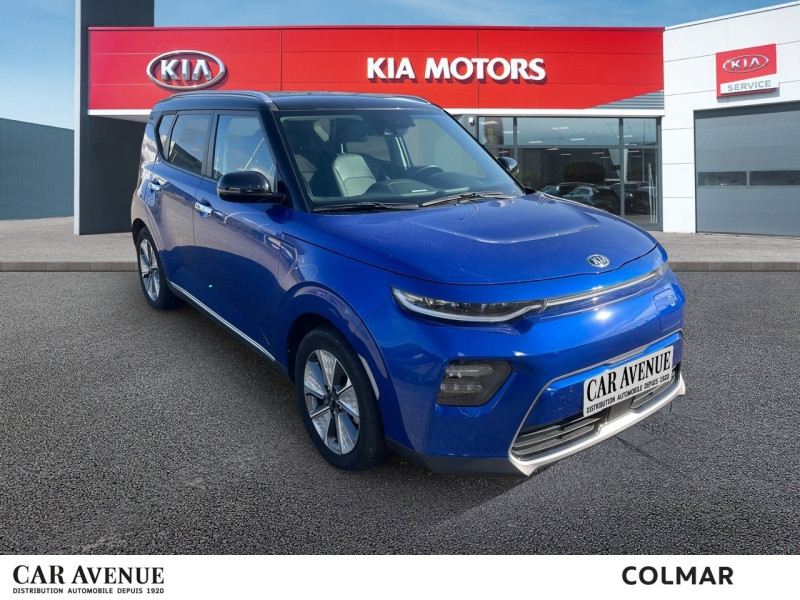Used KIA e-Soul e-Design 204 1ere main Gps Caméra Sièges chauffants Carplay 2020 Bleu Neptune métal+Toit Noir Abyssinie € 17690 in Colmar