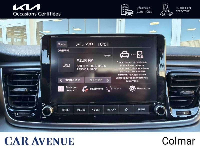 Used KIA Rio 1.2 DPi 84 Active 1ere main Carplay Clim Régulateur 2021 Gris Ardoise métallisé € 12990 in Colmar