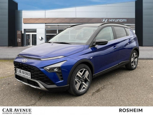 Occasion HYUNDAI Bayon 1.0 T-Gdi 100 Creative Hybrid 48V Caméra Gps Carplay Clim auto 2021 Intense Blue Métal/Toit/rétros Black 21 490 € à Rosheim