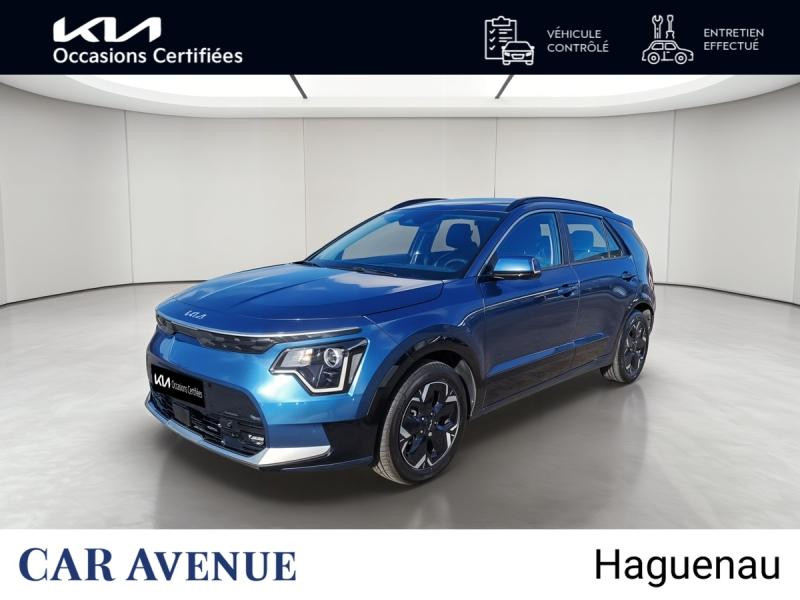 Occasion KIA Niro EV 204ch Active Sièges + volant chauffants GARANTIE 01-2030 2023 Bleu Minéral Métallisé 22990 € à Haguenau