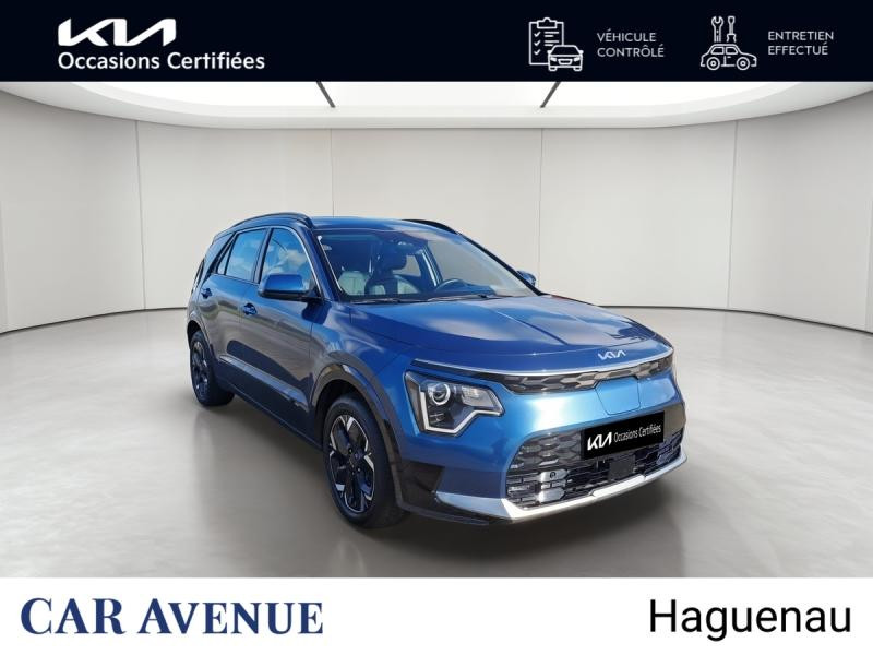 Occasion KIA Niro EV 204ch Active Sièges + volant chauffants GARANTIE 01-2030 2023 Bleu Minéral Métallisé 22990 € à Haguenau