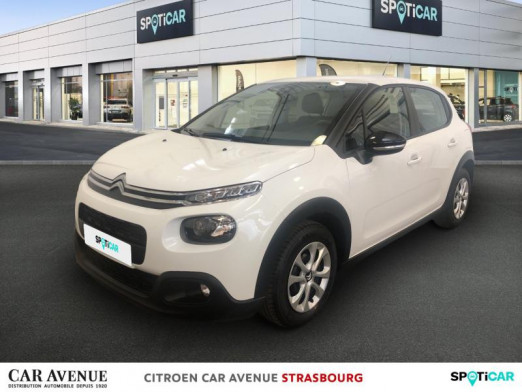 Occasion CITROEN C3 PURETECH 82 S&S BVM FEEL (22) / 2019 Blanc banquise 11 990 € à Strasbourg