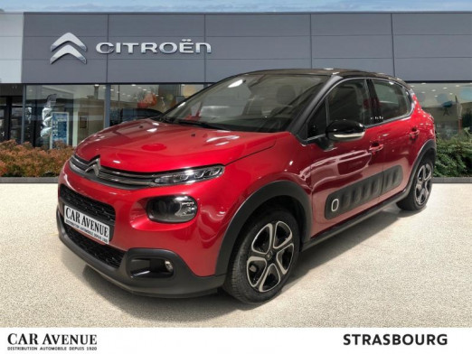 Occasion CITROEN C3 PureTech 82ch Shine S&S E6.d-TEMP 2018 Rouge Rubi - Noir Onyx 14 489 € à Strasbourg