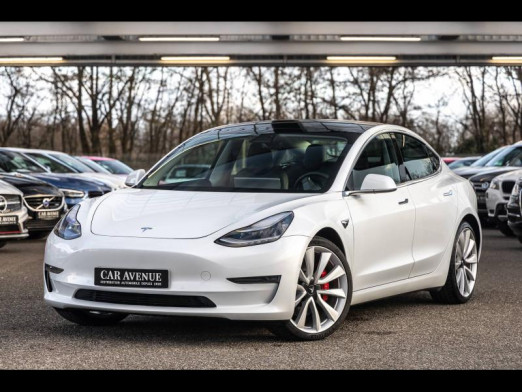 Occasion TESLA Model 3 Performance Conduite Entièrement Autonome Première Main Garantie TESLA jusqu'en 09/2023 2019 Blanc Nacré Multicouches Métallisé 56 990 € à Sélestat