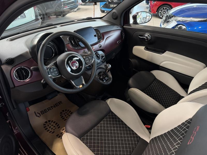 Occasion FIAT 500 Lounge - TOIT PANO 1.2i 2020 BURGUNDY 11990 € à Wavre