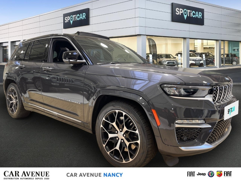 Occasion JEEP Grand Cherokee 2.0 T 380ch 4xe Summit Reserve Quadra-Trac II BVA8 2024 Baltic Grey métallisé + toit noir 73890 € à Nancy