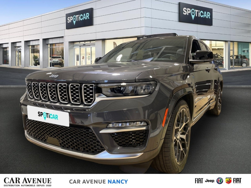 Occasion JEEP Grand Cherokee 2.0 T 380ch 4xe Summit Reserve Quadra-Trac II BVA8 2024 Baltic Grey métallisé + toit noir 73890 € à Nancy