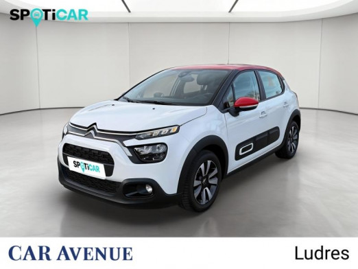 Occasion CITROEN C3 1.2 PureTech 83ch S&S Shine 2021 Blanc Banquise (O) - Rouge Aden 10 990 € à Nancy