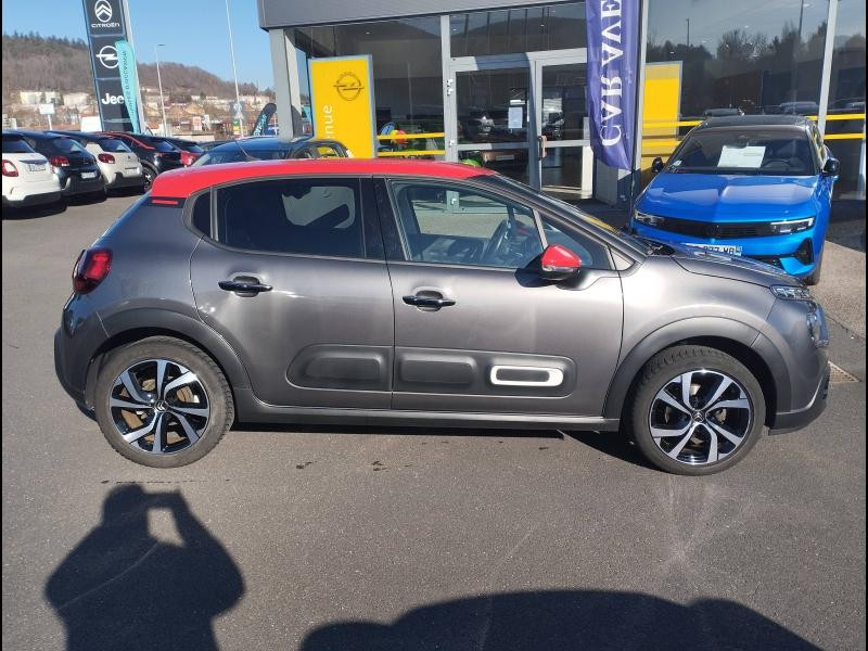 Used CITROEN C3 1.2 PureTech 110ch S&S Shine EAT6 2022 Gris Platinium (M) - Rouge Aden € 15600 in Saint-Dié-des-Vosges