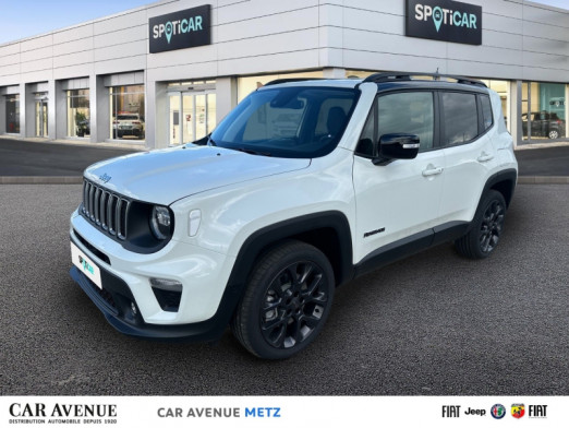 Occasion JEEP Renegade 1.3 Turbo T4 190ch PHEV 4xe S BVA6 eAWD 2024 Alpine White avec toit noir 41 990 € à Metz