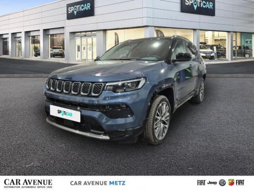 Used JEEP Compass 1.3 Turbo T4 240ch PHEV 4xe Summit AT6 eAWD 2024 Blue Shade métallisé+toit noir € 46,990 in Metz