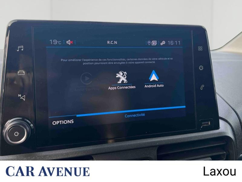 Occasion PEUGEOT Partner M 650kg BlueHDi 100ch S&S Cabine Multiflex 3 places Pack Asphalt Connect 2024 Blanc Icy 19563 € à Lunéville