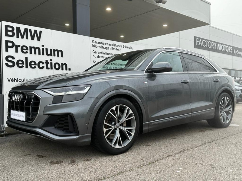 Occasion AUDI Q8 50 TDI 286ch S line quattro tiptronic 8 2019 Gris clair 52900 € à Dijon