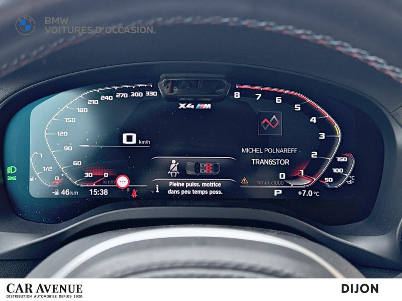 Occasion BMW X4 M 3.0i 510ch Competition 2021 M Carbonschwarz métallisé 84990 € à Dijon