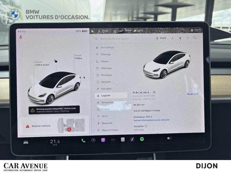 Occasion TESLA Model 3 Long-Range Dual Motor AWD MY21 2020 Blanc Nacré Multicouches 23900 € à Dijon
