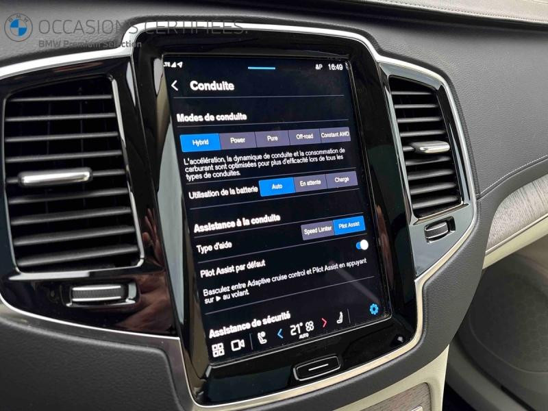 Occasion VOLVO XC90 T8 AWD 310 + 145ch Ultra Style Chrome Geartronic 2023 Bleu Denim Métallisé 50990 € à Chalon-sur-Saône